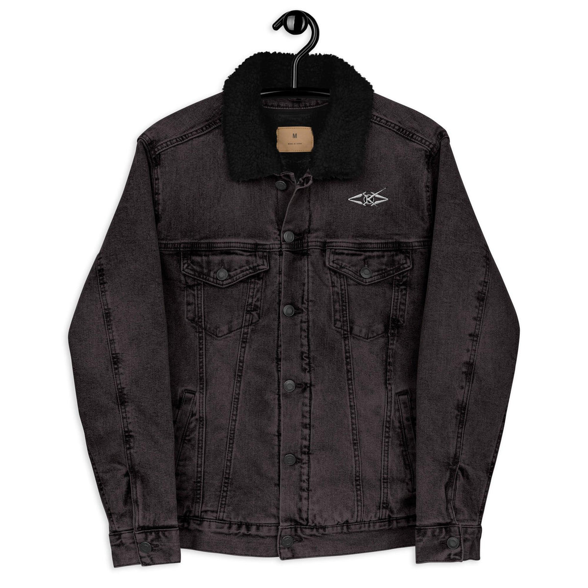 Men's denim sherpa jacket - VYBRATIONAL KREATORS®