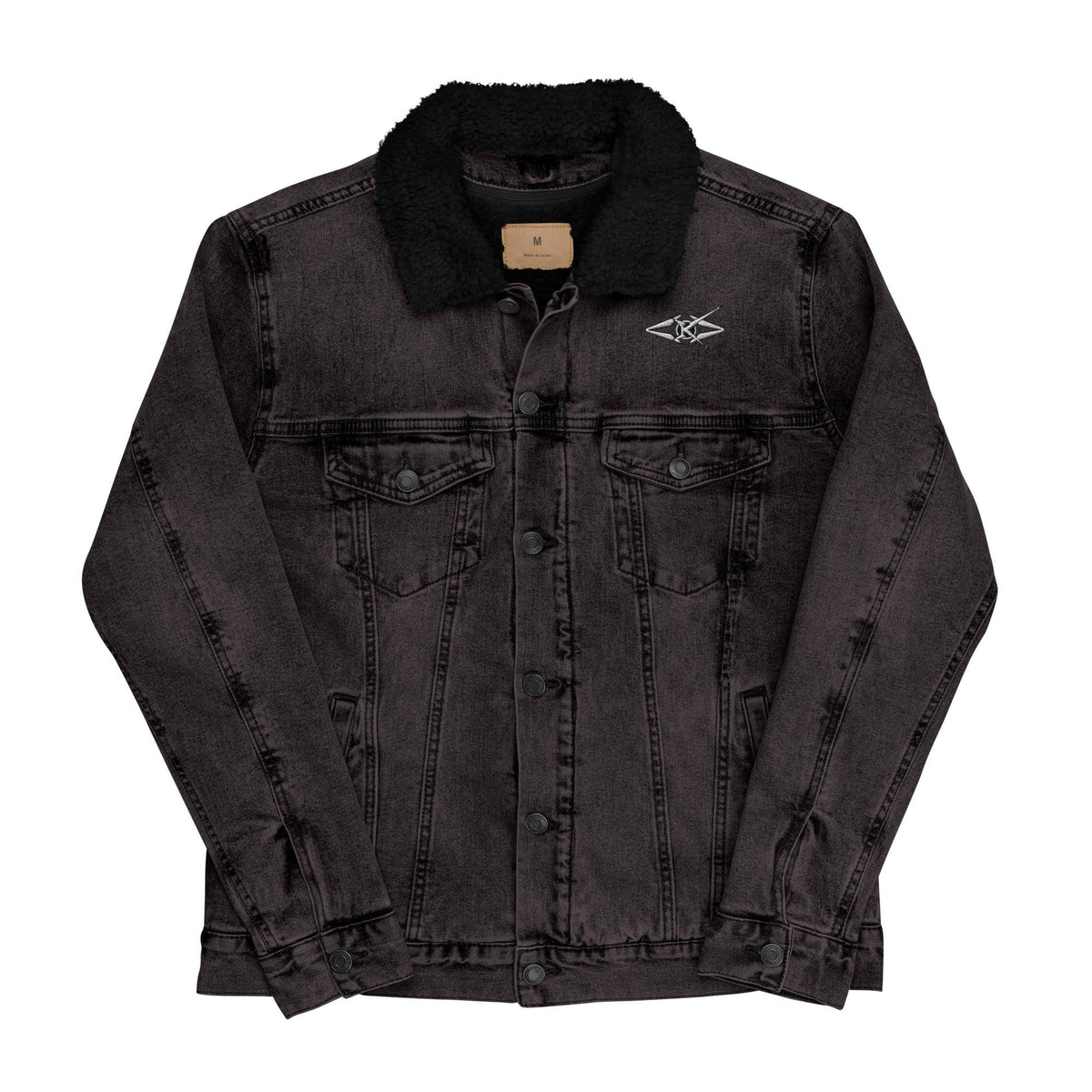 Men's denim sherpa jacket - VYBRATIONAL KREATORS®