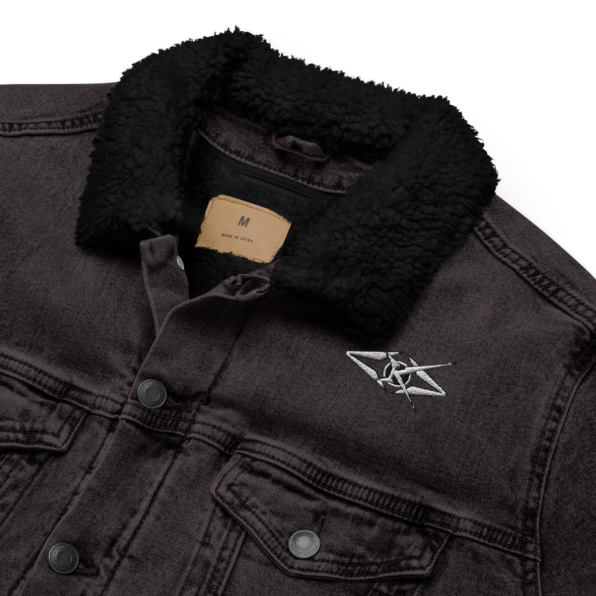 Men's denim sherpa jacket - VYBRATIONAL KREATORS®