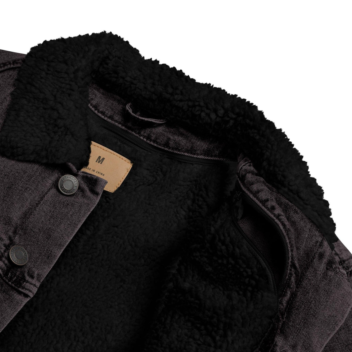 Men's denim sherpa jacket - VYBRATIONAL KREATORS®