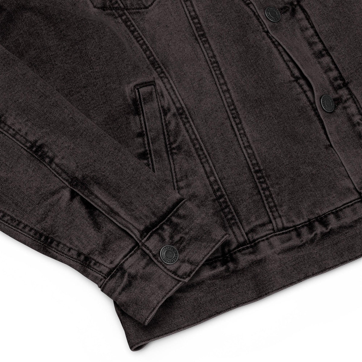 Men's denim sherpa jacket - VYBRATIONAL KREATORS®