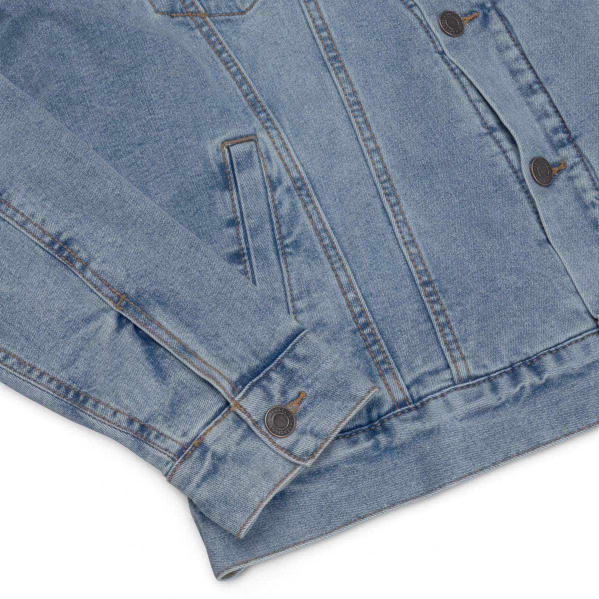 Men's denim sherpa jacket - VYBRATIONAL KREATORS®