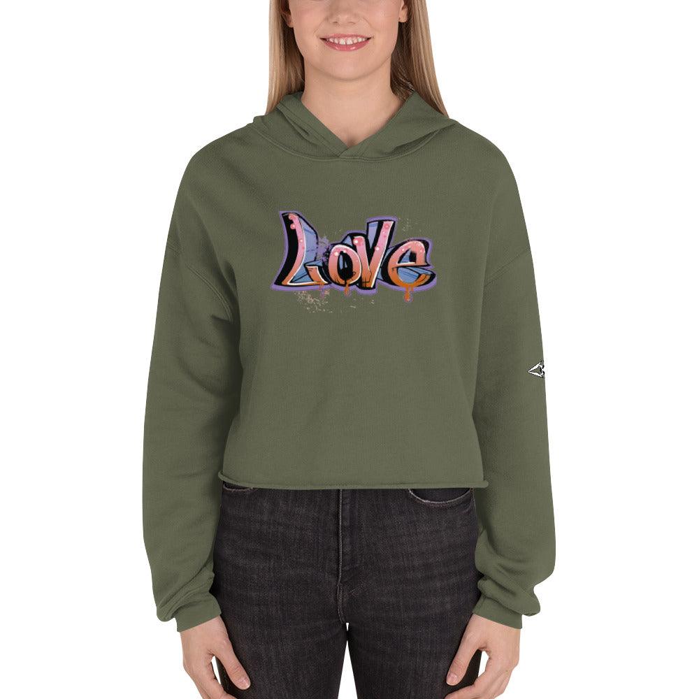 LOVE Crop Hoodie - VYBRATIONAL KREATORS®
