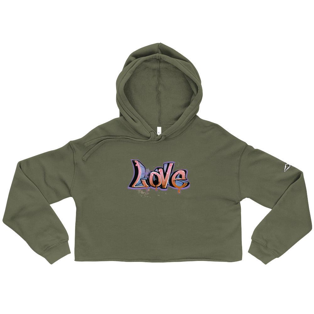 LOVE Crop Hoodie - VYBRATIONAL KREATORS®
