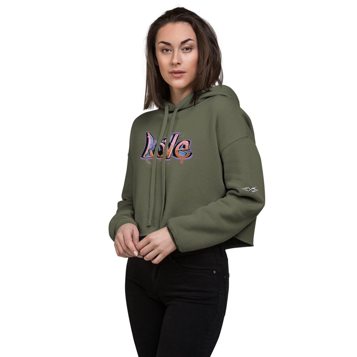 LOVE Crop Hoodie - VYBRATIONAL KREATORS®