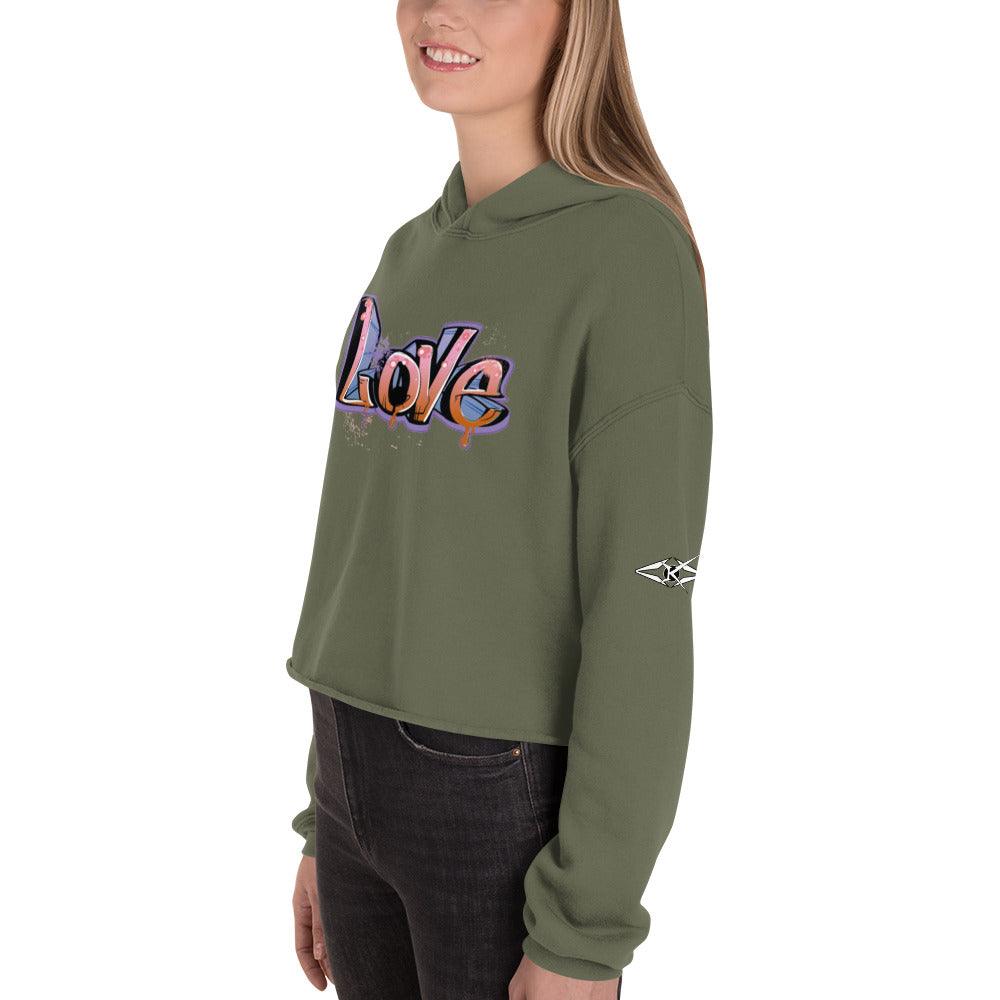 LOVE Crop Hoodie - VYBRATIONAL KREATORS®