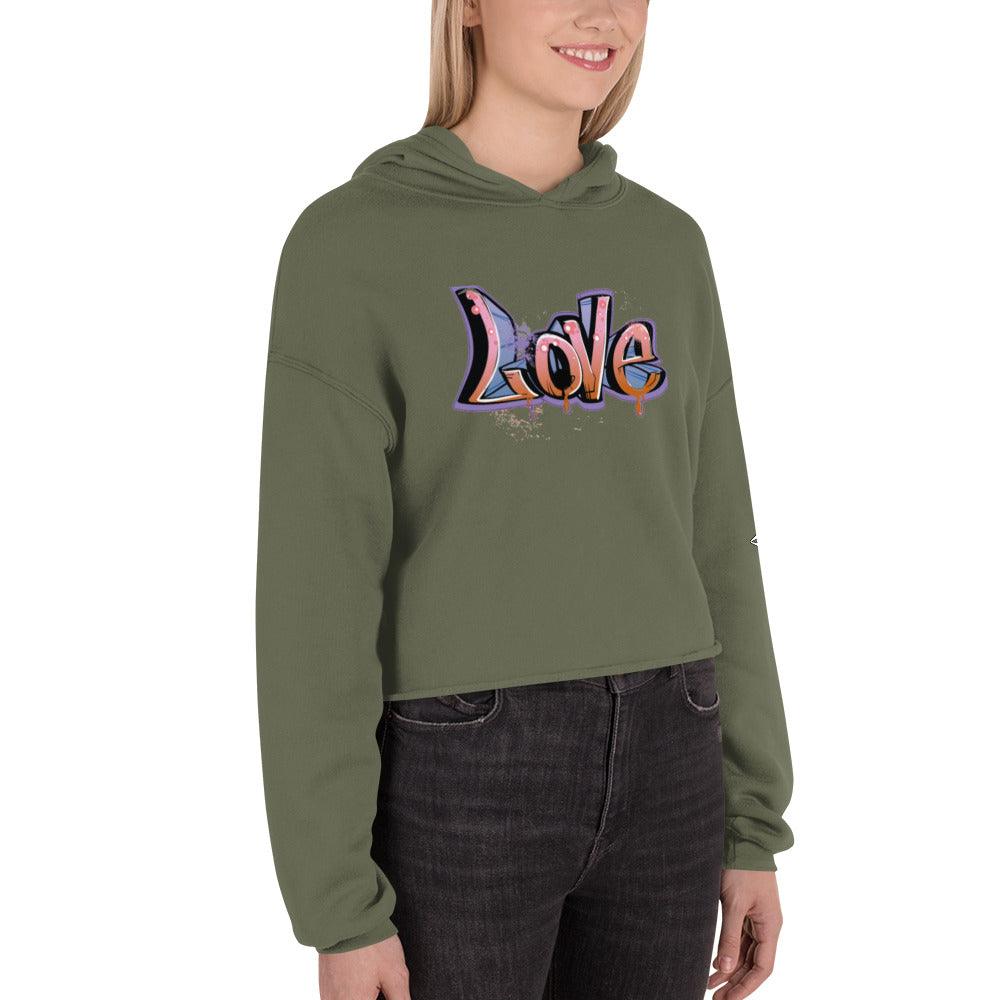 LOVE Crop Hoodie - VYBRATIONAL KREATORS®