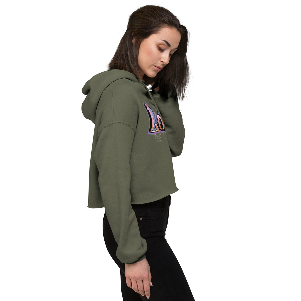 LOVE Crop Hoodie - VYBRATIONAL KREATORS®