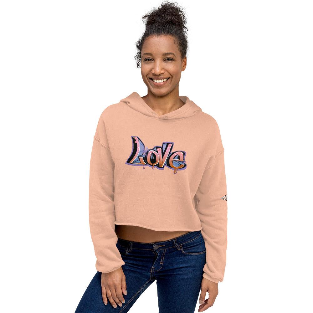 LOVE Crop Hoodie - VYBRATIONAL KREATORS®