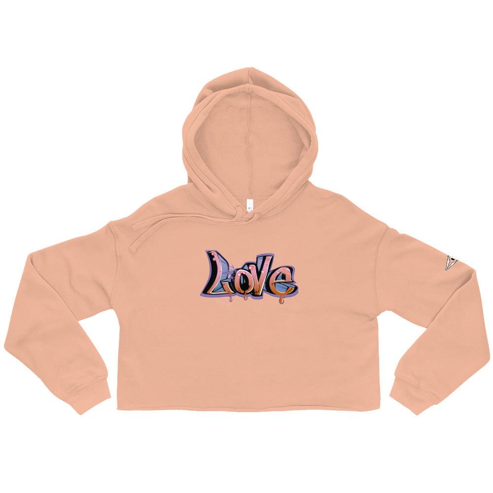 LOVE Crop Hoodie - VYBRATIONAL KREATORS®