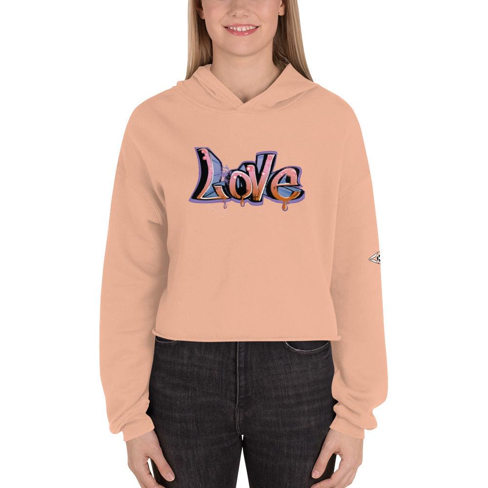 LOVE Crop Hoodie - VYBRATIONAL KREATORS®