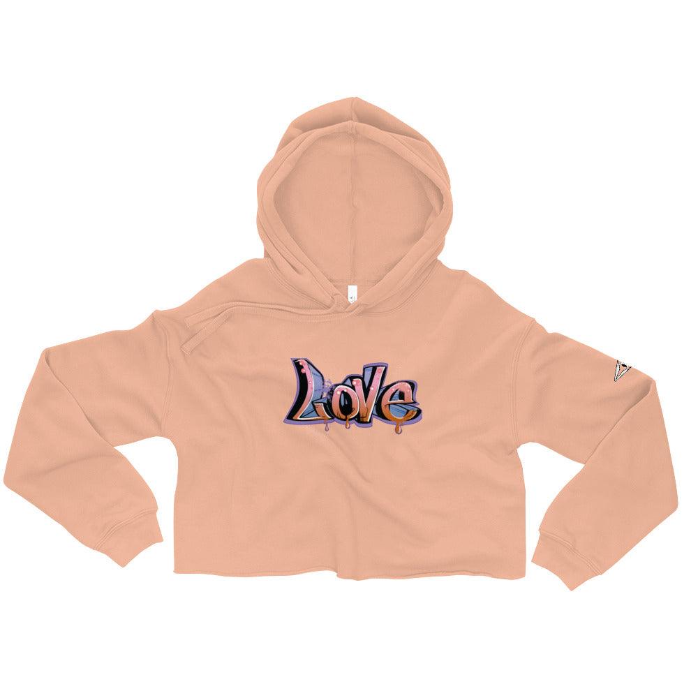 LOVE Crop Hoodie - VYBRATIONAL KREATORS®