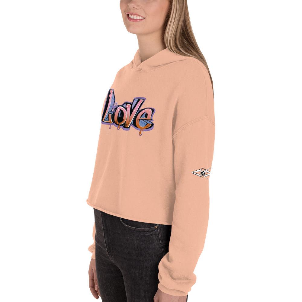 LOVE Crop Hoodie - VYBRATIONAL KREATORS®