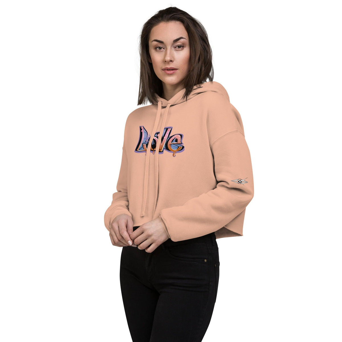 LOVE Crop Hoodie - VYBRATIONAL KREATORS®