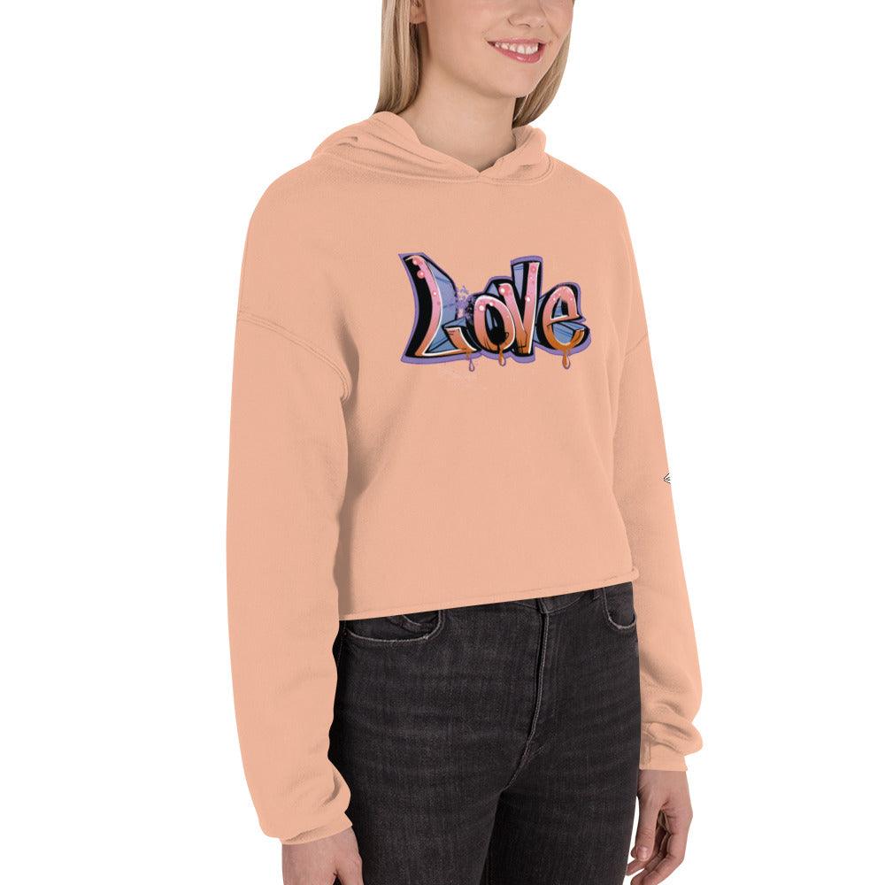 LOVE Crop Hoodie - VYBRATIONAL KREATORS®