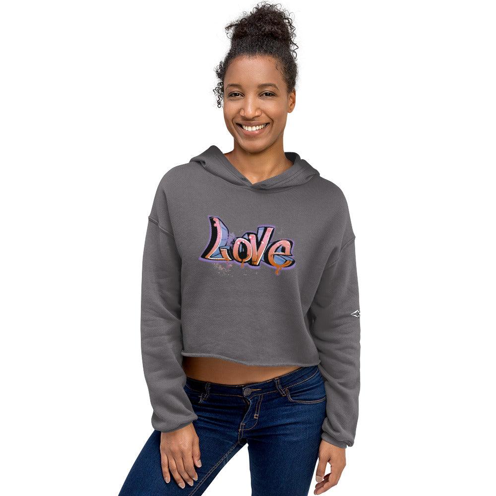 LOVE Crop Hoodie - VYBRATIONAL KREATORS®
