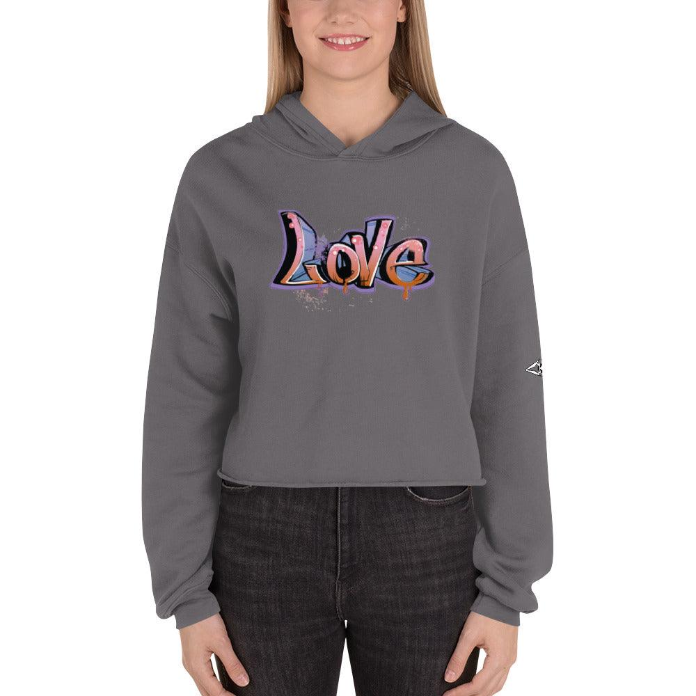 LOVE Crop Hoodie - VYBRATIONAL KREATORS®