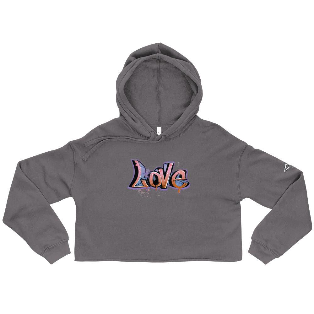 LOVE Crop Hoodie - VYBRATIONAL KREATORS®