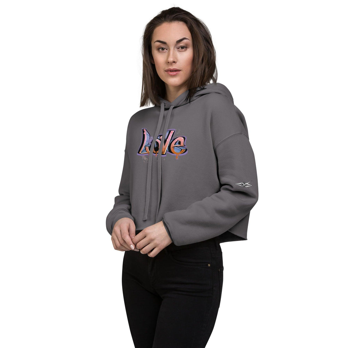LOVE Crop Hoodie - VYBRATIONAL KREATORS®