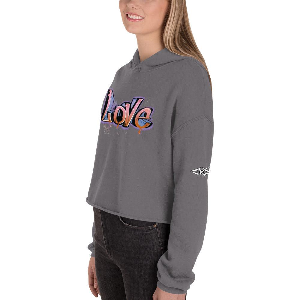 LOVE Crop Hoodie - VYBRATIONAL KREATORS®