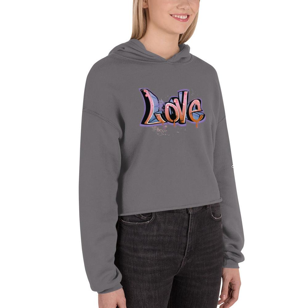 LOVE Crop Hoodie - VYBRATIONAL KREATORS®